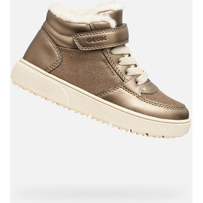 Gold Girls' Sneakers Geox Theleven Ab - Girls Kaki 33 Gold Girls' Sneakers Geox Theleven Ab - Girls Kaki 33