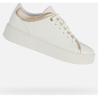 White Women'S Sneakers Geox Skyely - Women'S Šedá 38 White Women'S Sneakers Geox Skyely - Women'S Šedá 38