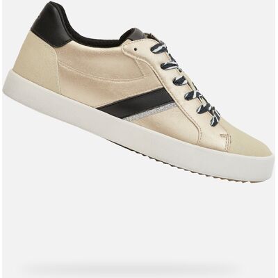 Gold Women'S Sneakers Geox Blomiee - Women'S Krémová 38 Gold Women'S Sneakers Geox Blomiee - Women'S Krémová 38