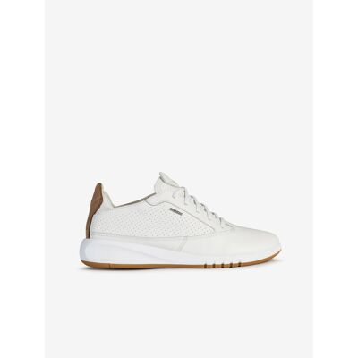White Women'S Leather Shoes Geox Aerantis - Women'S Šedá 39 White Women'S Leather Shoes Geox Aerantis - Women'S Šedá 39
