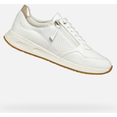 White Women'S Sneakers Geox Bulmya - Women'S Šedá 38 White Women'S Sneakers Geox Bulmya - Women'S Šedá 38