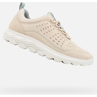 Women'S Sand Sneakers Geox Spherica - Women'S Krémová 38 Women'S Sand Sneakers Geox Spherica - Women'S Krémová 38