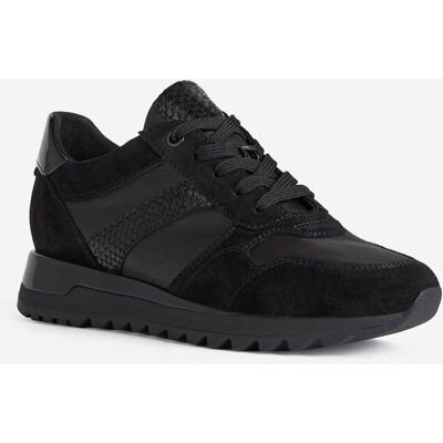 Black Women'S Suede Sneakers Geox Tabelya - Women'S Čierna 36 Black Women'S Suede Sneakers Geox Tabelya - Women'S Čierna 36