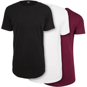 Urban Classics Men'S T-Shirts Shaped Long Tee 3-Pack Black+white+burgundy Čierna M Urban Classics Men'S T-Shirts Shaped Long Tee 3-Pack Black+white+burgundy Čierna M