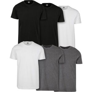Urban Classics Basic T-Shirt 6-Pack Blk/blk/wht/wht/chrcl/chrcl Modrá S Urban Classics Basic T-Shirt 6-Pack Blk/blk/wht/wht/chrcl/chrcl Modrá S