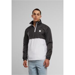 Urban Classics Stand Up Collar Pull Over Jacket Blk/wht Čierna L Urban Classics Stand Up Collar Pull Over Jacket Blk/wht Čierna L
