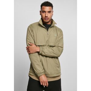 Urban Classics Stand Up Collar Pull Over Jacket Khaki Čierna S Urban Classics Stand Up Collar Pull Over Jacket Khaki Čierna S