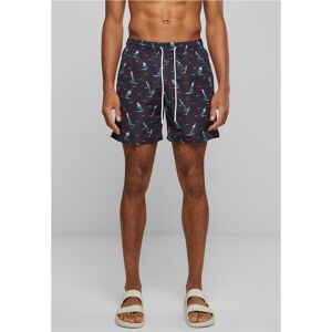Urban Classics Pattern Swim Shorts Surf Aop Čierna S Urban Classics Pattern Swim Shorts Surf Aop Čierna S