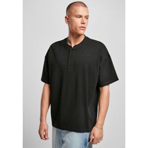 Urban Classics Oversized Henley T-Shirt Black Čierna S Urban Classics Oversized Henley T-Shirt Black Čierna S