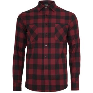 Urban Classics Plaid Flannel Shirt Blk/burgundy Hnedá L Urban Classics Plaid Flannel Shirt Blk/burgundy Hnedá L