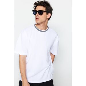 Trendyol Premium Basic White Relaxed Cut Knitted Tape Textured Pique T-Shirt Biela Xs Trendyol Premium Basic White Relaxed Cut Knitted Tape Textured Pique T-Shirt Biela Xs