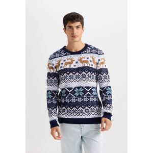Defacto Standard Fit Christmas Themed Crew Neck Knitted Sweater 3xl Defacto Standard Fit Christmas Themed Crew Neck Knitted Sweater 3xl