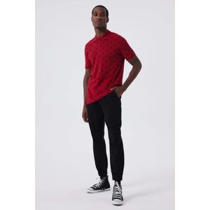 Lee Cooper Shark Men'S Pique Polo Collar T-Shirt Tmavočervená S Lee Cooper Shark Men'S Pique Polo Collar T-Shirt Tmavočervená S
