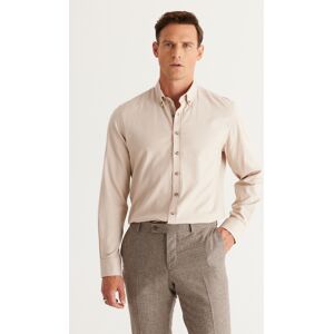 Altinyildiz Classics Men'S Beige Slim Fit Slim Fit Shirt With Buttons And Collar Cotton Gabardine Krémová S Altinyildiz Classics Men'S Beige Slim Fit Slim Fit Shirt With Buttons And Collar Cotton Gabardine Krémová S