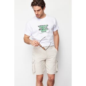 Trendyol Stone Regular Fit Cargo Pocket Short Šedá 40 Trendyol Stone Regular Fit Cargo Pocket Short Šedá 40
