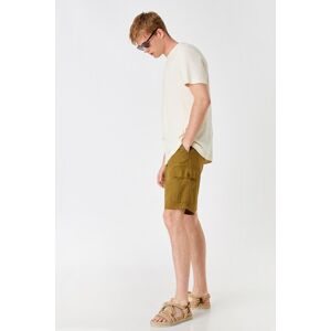 Koton Linen Mix Cargo Chino Shorts Hnedá 48 Koton Linen Mix Cargo Chino Shorts Hnedá 48
