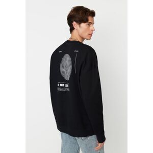 Trendyol Čierna Oversize/široký Strih S Okrúhlym Výstrihom, S Vnútorným Flísom, Mikina S Mystickou Potlačou Čierna Xs Trendyol Čierna Oversize/široký Strih S Okrúhlym Výstrihom, S Vnútorným Flísom, Mikina S Mystickou Potlačou Čierna Xs