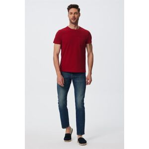 Lee Cooper Twingo Men'S O-Neck Pique T-Shirt Tmavočervená S Lee Cooper Twingo Men'S O-Neck Pique T-Shirt Tmavočervená S