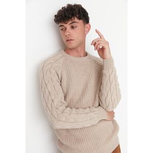 Pánsky Sveter Trendyol Knitwear Hnedá M Pánsky Sveter Trendyol Knitwear Hnedá M