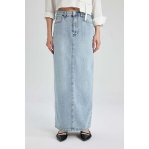 Defacto Long Fit Jean Long Skirt Šedá 36 Defacto Long Fit Jean Long Skirt Šedá 36