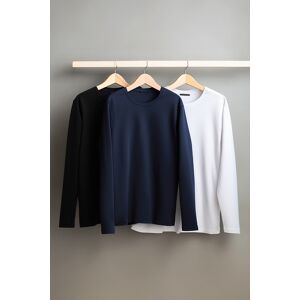 Trendyol Čierno-Bielo-Námornícke Modré Pánske Tričko S Pravidelným/pravidelným Strihom Pre Posádku S Dlhým Rukávom S Dlhým Rukávom 3-Pack Basic. Čierna Xxl Trendyol Čierno-Bielo-Námornícke Modré Pánske Tričko S Pravidelným/pravidelným Strihom Pre Posádku S Dlhým Rukávom S Dlhým Rukávom 3-Pack Basic. Čierna Xxl