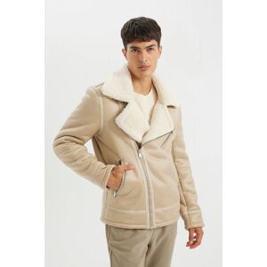 Defacto Slim Fit Faux Leather Jacket Slim Cut Zipper Collar Faux Für Lined Zipper Krémová S Defacto Slim Fit Faux Leather Jacket Slim Cut Zipper Collar Faux Für Lined Zipper Krémová S