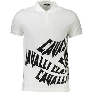 Cavalli Class Pánske Polo Tričko Biele Čierna Xl Cavalli Class Pánske Polo Tričko Biele Čierna Xl