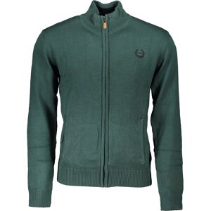 GIAN MARCO VENTURI Pánsky Zelený Sveter Na Zips Zelená Xl GIAN MARCO VENTURI Pánsky Zelený Sveter Na Zips Zelená Xl