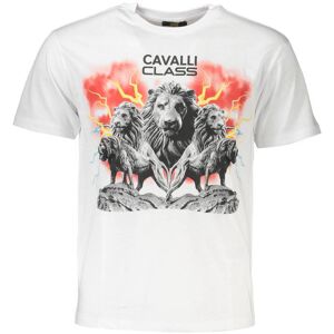 Cavalli Class Pánske Tričko S Krátkym Rukávom Biela Xl Cavalli Class Pánske Tričko S Krátkym Rukávom Biela Xl