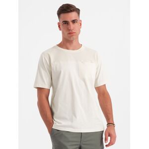 Ombre Men'S Loose Fit Pocket T-Shirt - White Biela L Ombre Men'S Loose Fit Pocket T-Shirt - White Biela L