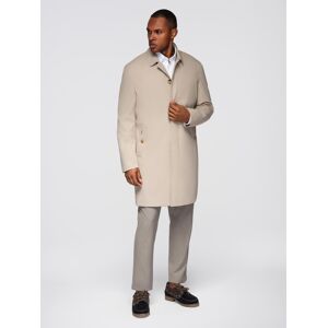 Ombre Men'S Minimalist Coat With Detachable Vest - Beige Šedá S Ombre Men'S Minimalist Coat With Detachable Vest - Beige Šedá S