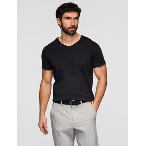 Ombre Basic Men'S Classic Cotton T-Shirt With A Crew Neckline - Black Čierna S Ombre Basic Men'S Classic Cotton T-Shirt With A Crew Neckline - Black Čierna S