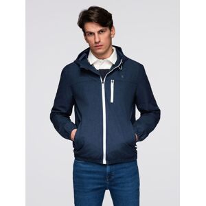 Ombre Men'S Lightweight Sports Jacket With Fleece Lining - Navy Blue Modrá Xl Ombre Men'S Lightweight Sports Jacket With Fleece Lining - Navy Blue Modrá Xl