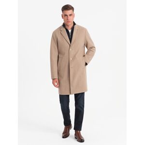 Ombre Men'S Lightweight Single-Breasted Coat - Beige Modrá Xl Ombre Men'S Lightweight Single-Breasted Coat - Beige Modrá Xl