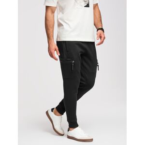 Pánske Jogger Tepláky S Kapsami Ombre Čierna L Pánske Jogger Tepláky S Kapsami Ombre Čierna L