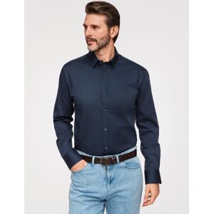 Pánska Košeľa Ombre Slim Fit Saténová Modrá Xxl Pánska Košeľa Ombre Slim Fit Saténová Modrá Xxl