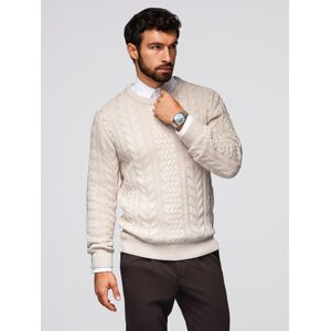 Ombre Elegant Men'S Sweater With Interesting Weave - Ecru Hnedá Xl Ombre Elegant Men'S Sweater With Interesting Weave - Ecru Hnedá Xl