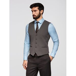 Ombre Men'S Elegant Slim Fit Herringbone Vest - Graphite Biela Xxl Ombre Men'S Elegant Slim Fit Herringbone Vest - Graphite Biela Xxl