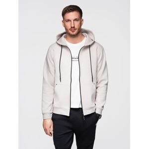 Ombre Sweatshirt Unzipped Hoodie In Streetwear Style - Sand Krémová Xxl Ombre Sweatshirt Unzipped Hoodie In Streetwear Style - Sand Krémová Xxl