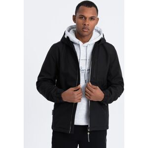 Pánska Softshell Bunda Ombre S Flísovou Podšívkou - Čierna Čierna S Pánska Softshell Bunda Ombre S Flísovou Podšívkou - Čierna Čierna S