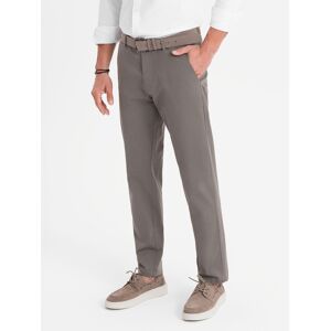 Ombre Men'S Regular Fit Chino Pants With Fine Texture - Gray Biela M Ombre Men'S Regular Fit Chino Pants With Fine Texture - Gray Biela M
