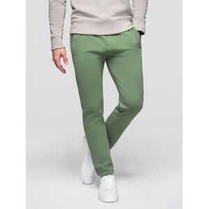 Ombre Basic Pánske Bavlnené Tepláky - Zelené Biela Xl Ombre Basic Pánske Bavlnené Tepláky - Zelené Biela Xl