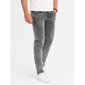 Ombre Men'S Classic Washed Regular Fit Jeans - Gray Šedá L Ombre Men'S Classic Washed Regular Fit Jeans - Gray Šedá L