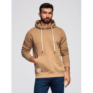 Ombre Men'S Basic Kangaroo Hooded Sweatshirt Hnedá L Ombre Men'S Basic Kangaroo Hooded Sweatshirt Hnedá L