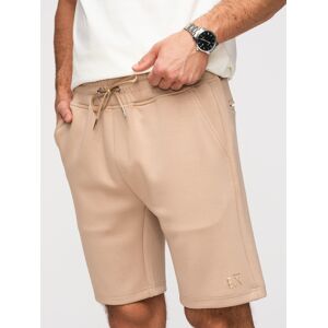 Ombre Pánske Šortky Regular Fit - Béžové Biela Xl Ombre Pánske Šortky Regular Fit - Béžové Biela Xl