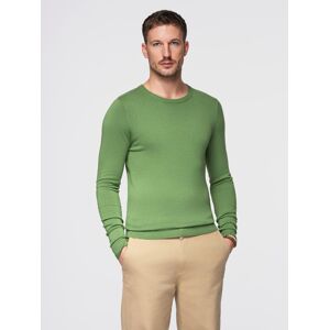 Ombre Classic Men'S Sweater With Round Neckline - Green Zelená Xxl Ombre Classic Men'S Sweater With Round Neckline - Green Zelená Xxl
