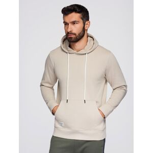Ombre Men'S Basic Kangaroo Hooded Sweatshirt Krémová S Ombre Men'S Basic Kangaroo Hooded Sweatshirt Krémová S
