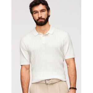 Ombre Pánske Slim Fit Viskózové Pruhované Polokošele Biela Xl Ombre Pánske Slim Fit Viskózové Pruhované Polokošele Biela Xl