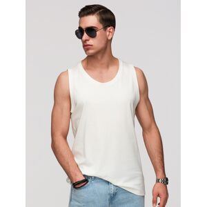Ombre Pánske Bavlnené Tielko Basic - Biele Biela Xl Ombre Pánske Bavlnené Tielko Basic - Biele Biela Xl