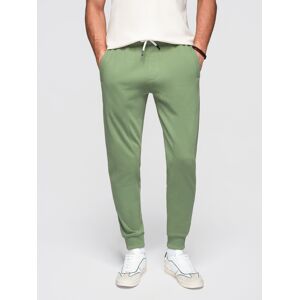 Ombre Basic Pánske Jogger Tepláky - Zelené Zelená M Ombre Basic Pánske Jogger Tepláky - Zelené Zelená M